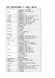 第2回 西宮市保育士就職フェア（2020/9/27）出展法人一覧