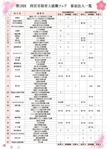 第19回 西宮市保育士就職フェア（2024414）参加法人一覧